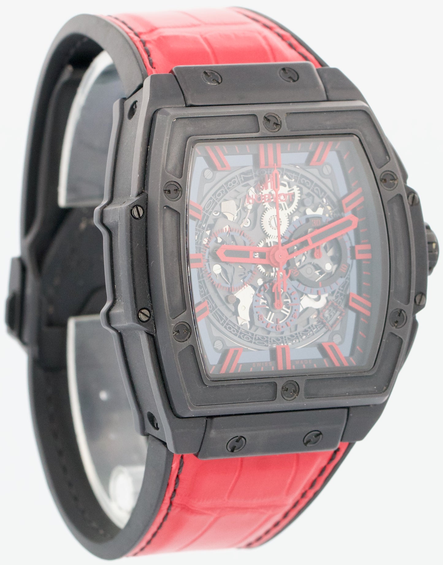 Hublot Spirit of Big Bang Ceramic Black Red SKELETON 45mm 601.CR.0130.LR BOX