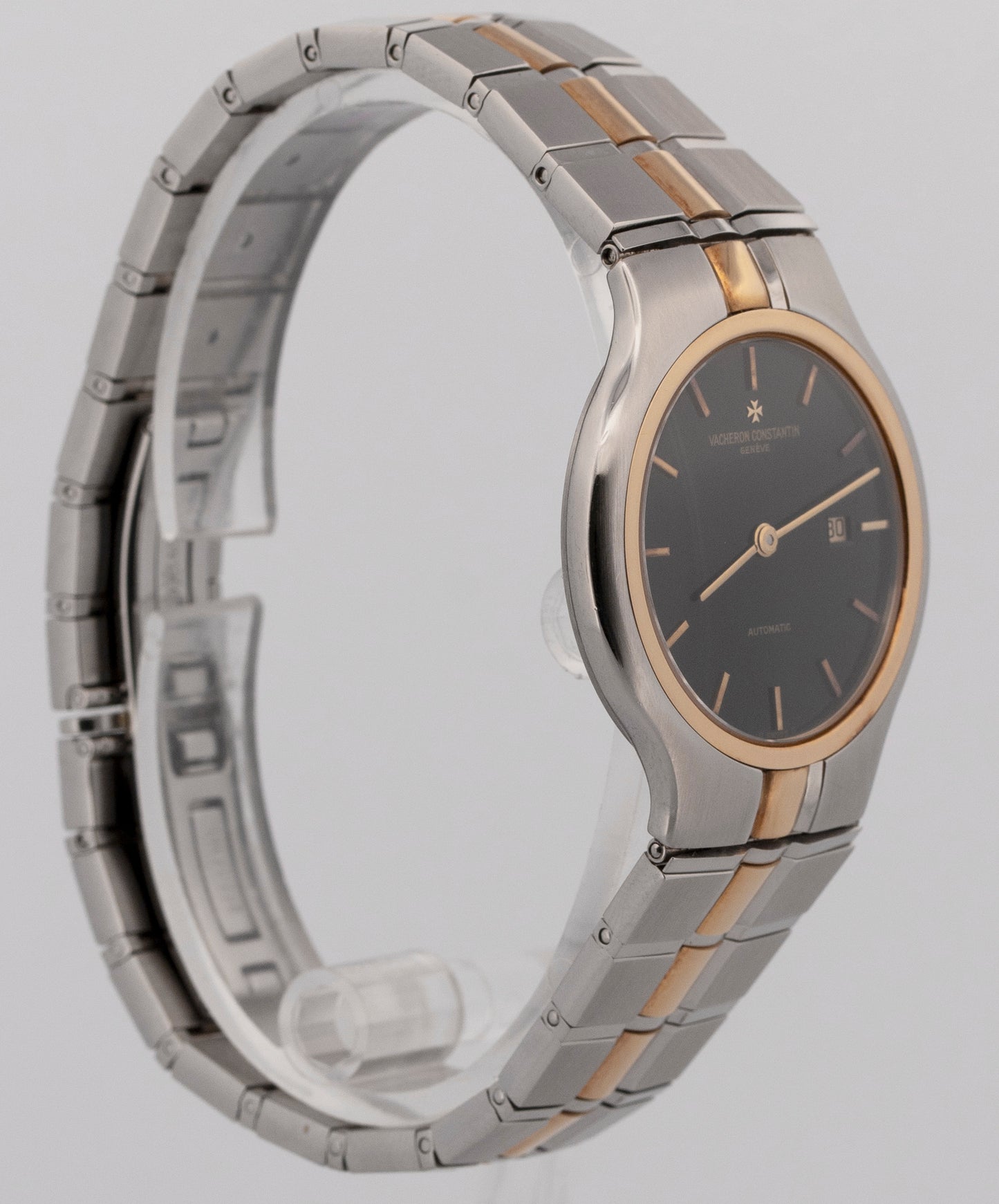 Vacheron Constantin Phidias Two-Tone Yellow Gold Steel 33mm Black Watch 48010