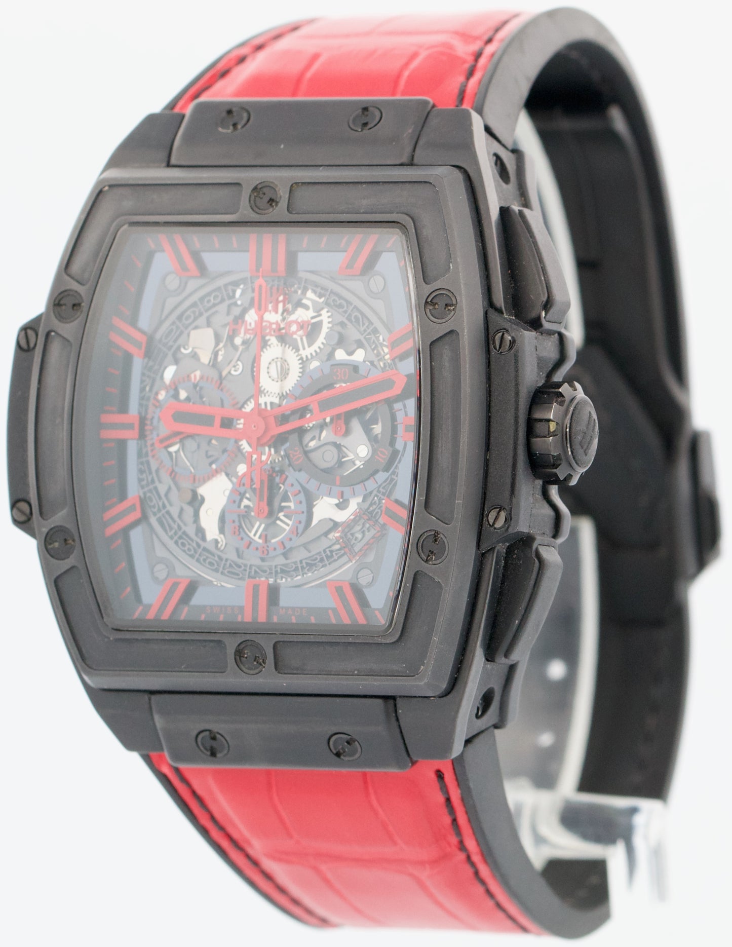 Hublot Spirit of Big Bang Ceramic Black Red SKELETON 45mm 601.CR.0130.LR BOX