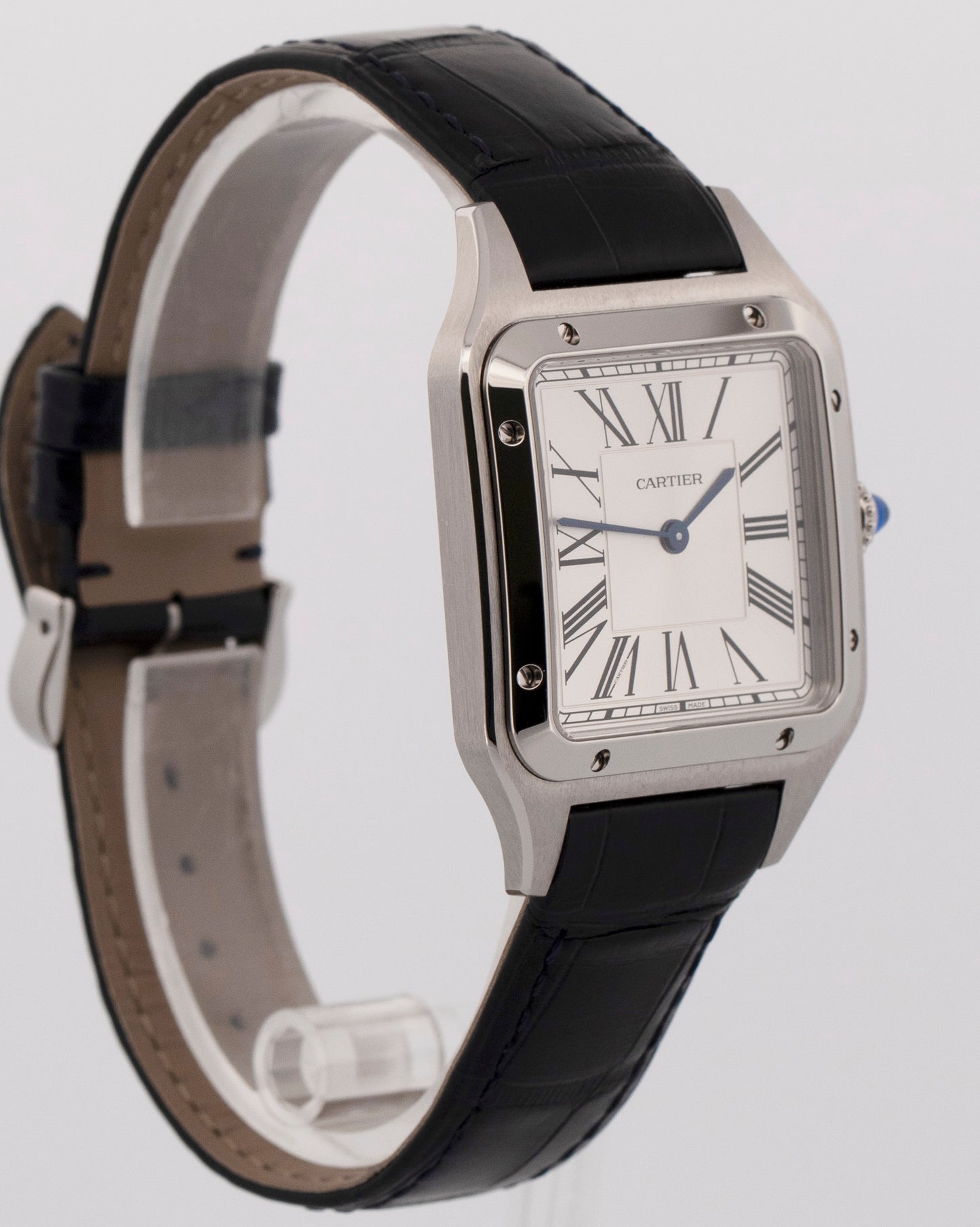 NEW 2026 PAPERS Cartier Santos-Dumont Silver Steel WSSA0085 4240 31.4mm BOX