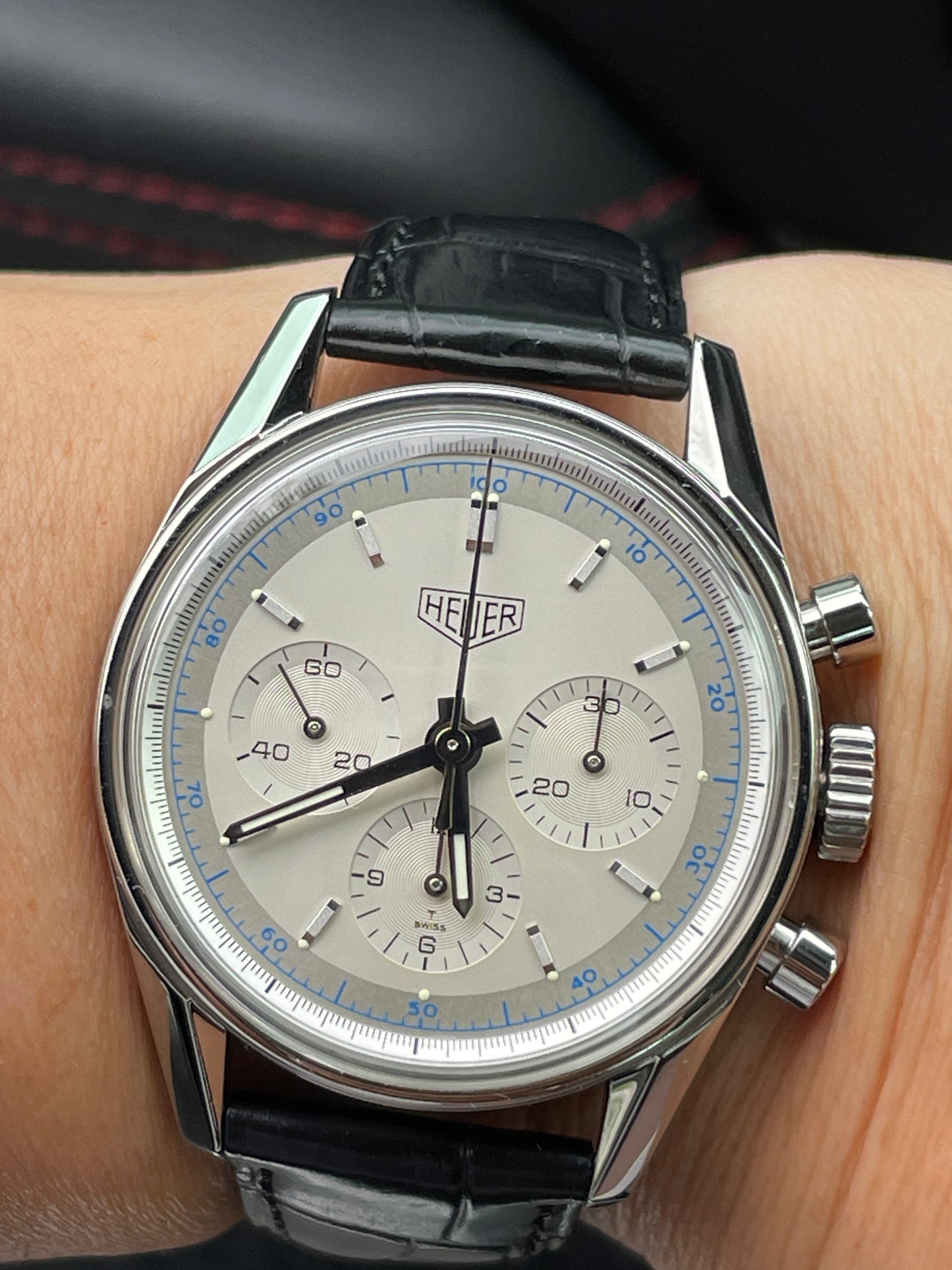 2025 SERVICE Tag Heuer Carrera 1964 Re-edition Chronograph CS3110 Watch BOX