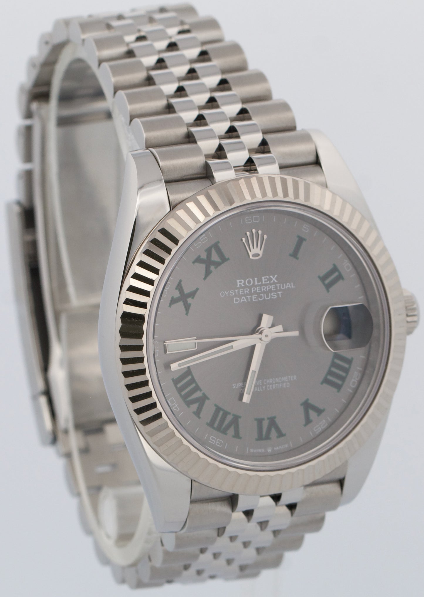 2021 PAPERS Rolex DateJust 41 WIMBLEDON 18K Gold 41mm JUBILEE 126334 Watch BOX