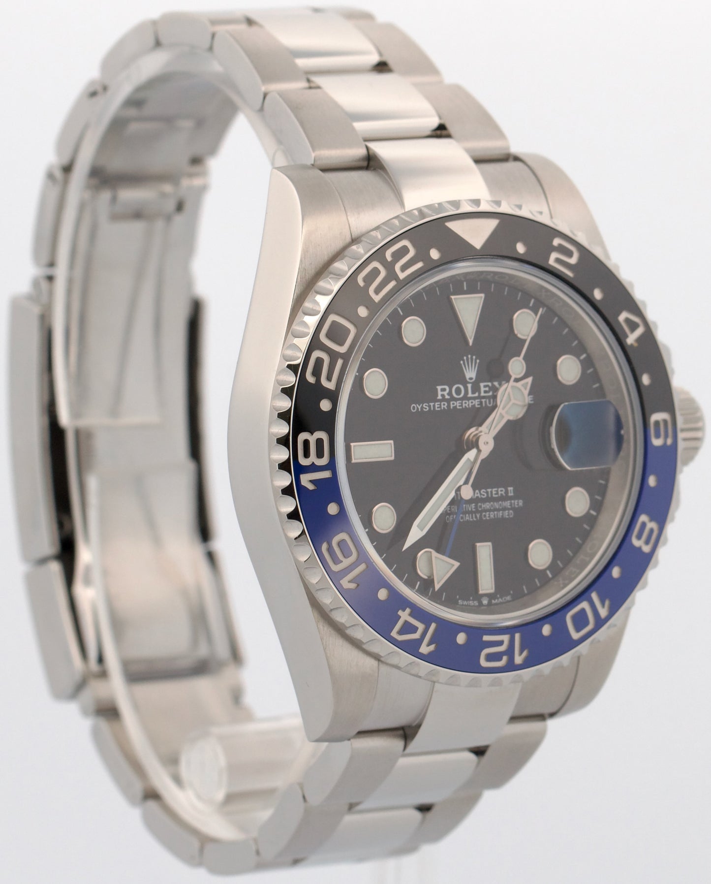 2022 PAPERS Rolex GMT-Master II BATMAN 40mm Steel Blue OYSTER 126710 BLNR BOX