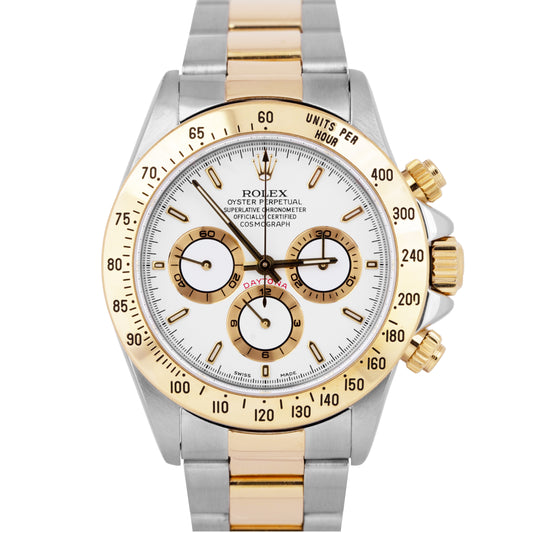Rolex Daytona Cosmograph 40mm Two-Tone Yellow White Gold Steel Watch 16523 BOX