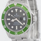 MINT 2009 PAPERS Rolex Submariner Date 40mm KERMIT Green Stainless 16610 LV BOX