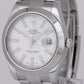 MINT Rolex DateJust II 41mm White Smooth Bezel Stainless Steel Watch 116300