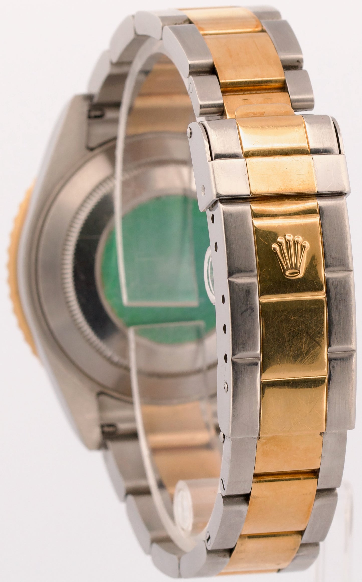 UNPOLISHED Rolex Submariner Date 40mm BLUE 18K Yellow Gold NO-HOLES Steel 16613