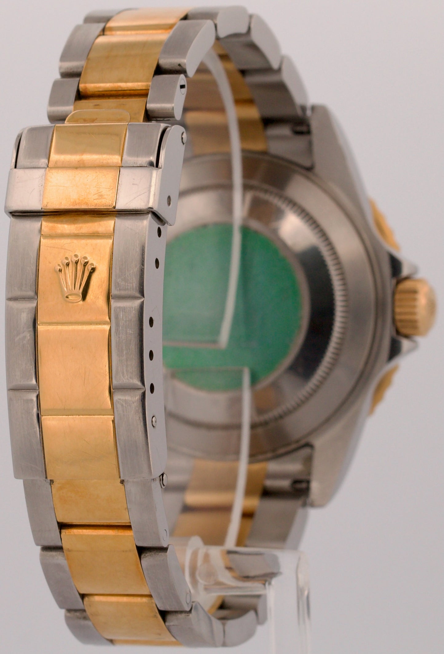 UNPOLISHED Rolex Submariner Date 40mm BLUE 18K Yellow Gold NO-HOLES Steel 16613