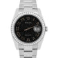 MINT Rolex DateJust Black Jubilee 36mm DIAMOND BEZEL Oyster Steel Watch 116244