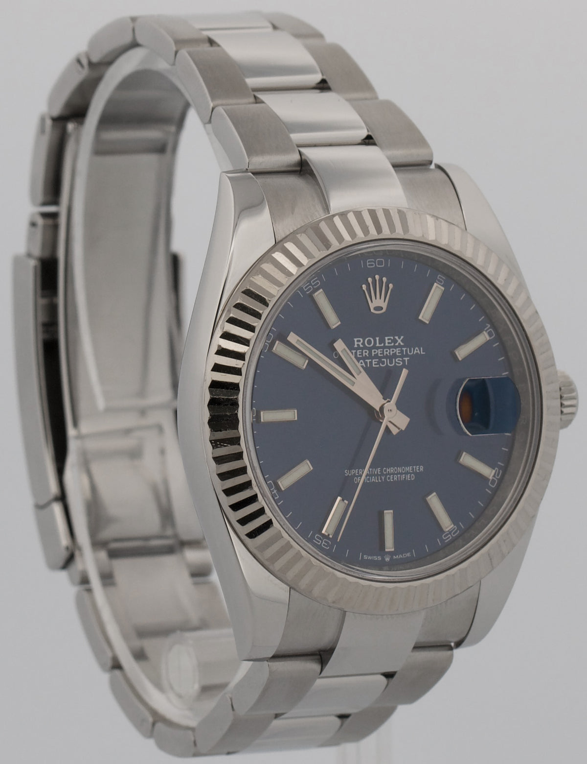 Rolex Datejust 41 126334 Blue 18K Gold Stainless Steel Oyster 41mm Watch Box