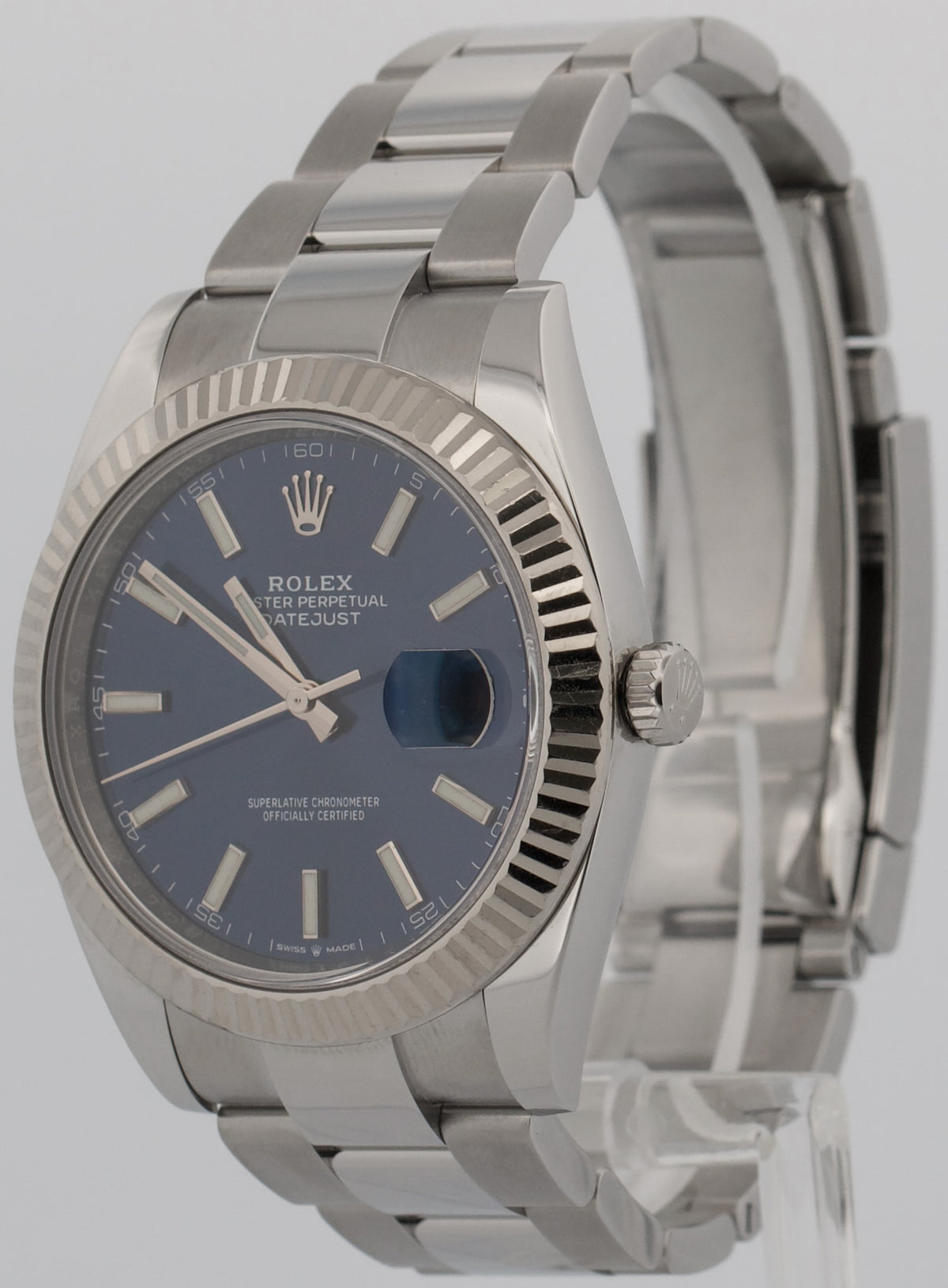 Rolex Datejust 41 126334 Blue 18K Gold Stainless Steel Oyster 41mm Watch Box