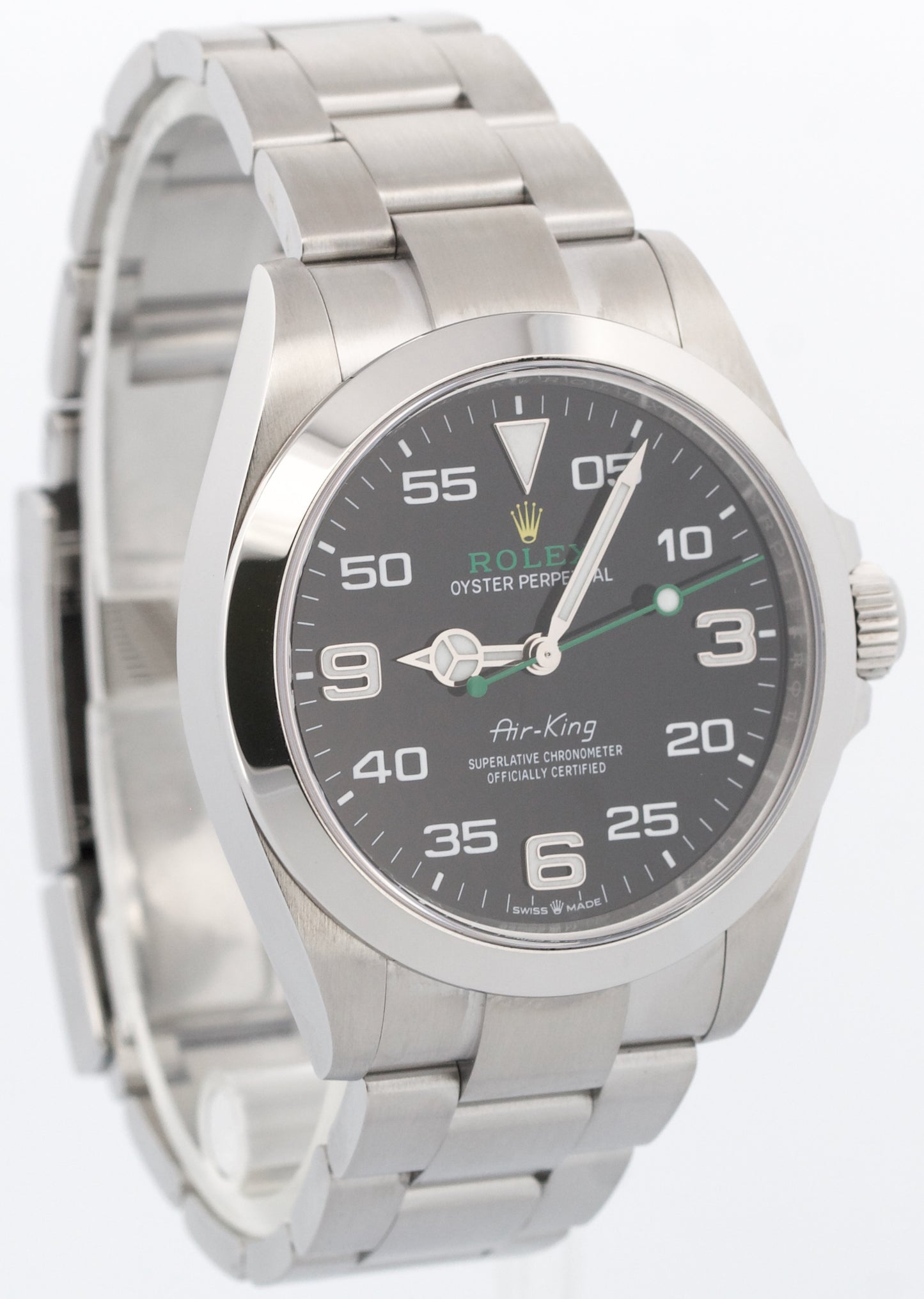 2025 PAPERS Rolex Air-King 40mm Green BLACK Stainless Steel Watch 126900 BOX