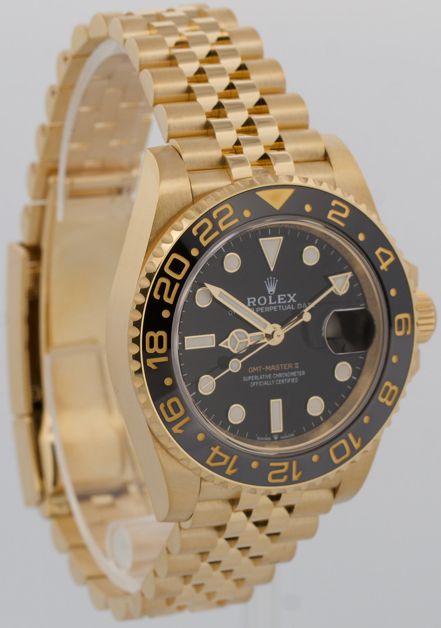 2025 PAPERS Rolex GMT-Master II JUBILEE 18K Yellow 126718 GRNR 40mm Watch BOX