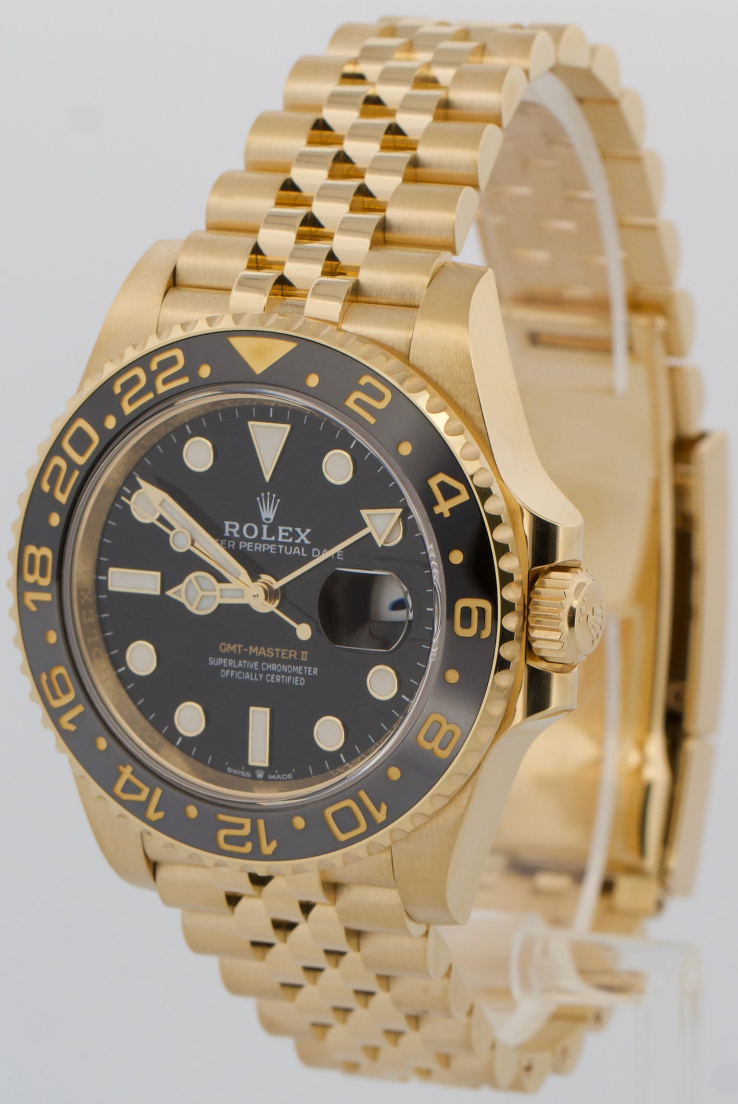 2025 PAPERS Rolex GMT-Master II JUBILEE 18K Yellow 126718 GRNR 40mm Watch BOX