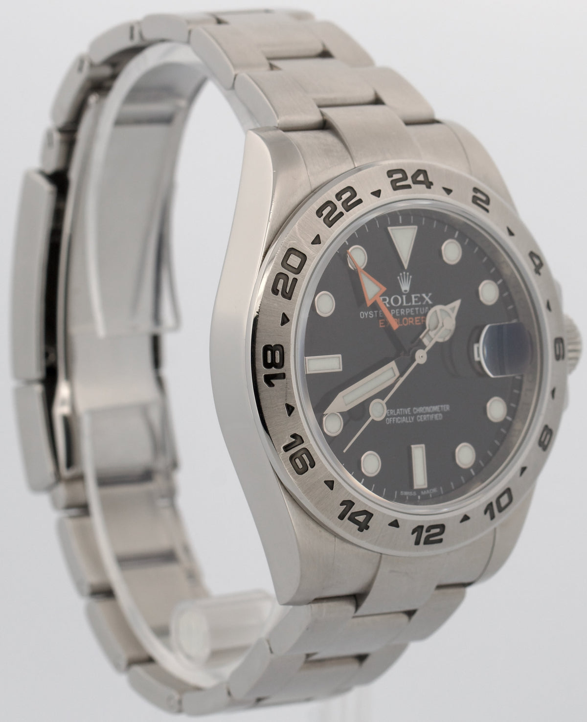 2013 Rolex Explorer II 216570 Black Orange Stainless Steel 42mm Watch Box Papers