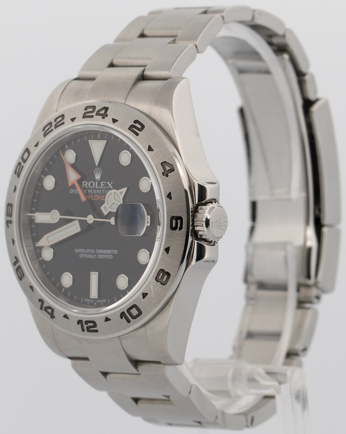 2013 Rolex Explorer II 216570 Black Orange Stainless Steel 42mm Watch Box Papers