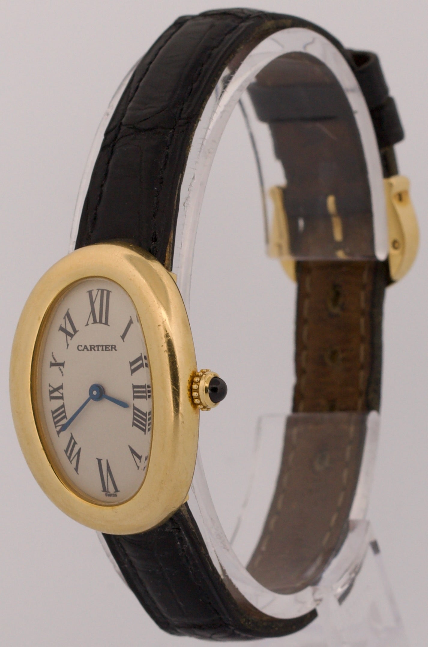 Ladies Cartier Baignoire IVORY ROMAN 18K Yellow Gold Quartz 23mm 1954 W1506056