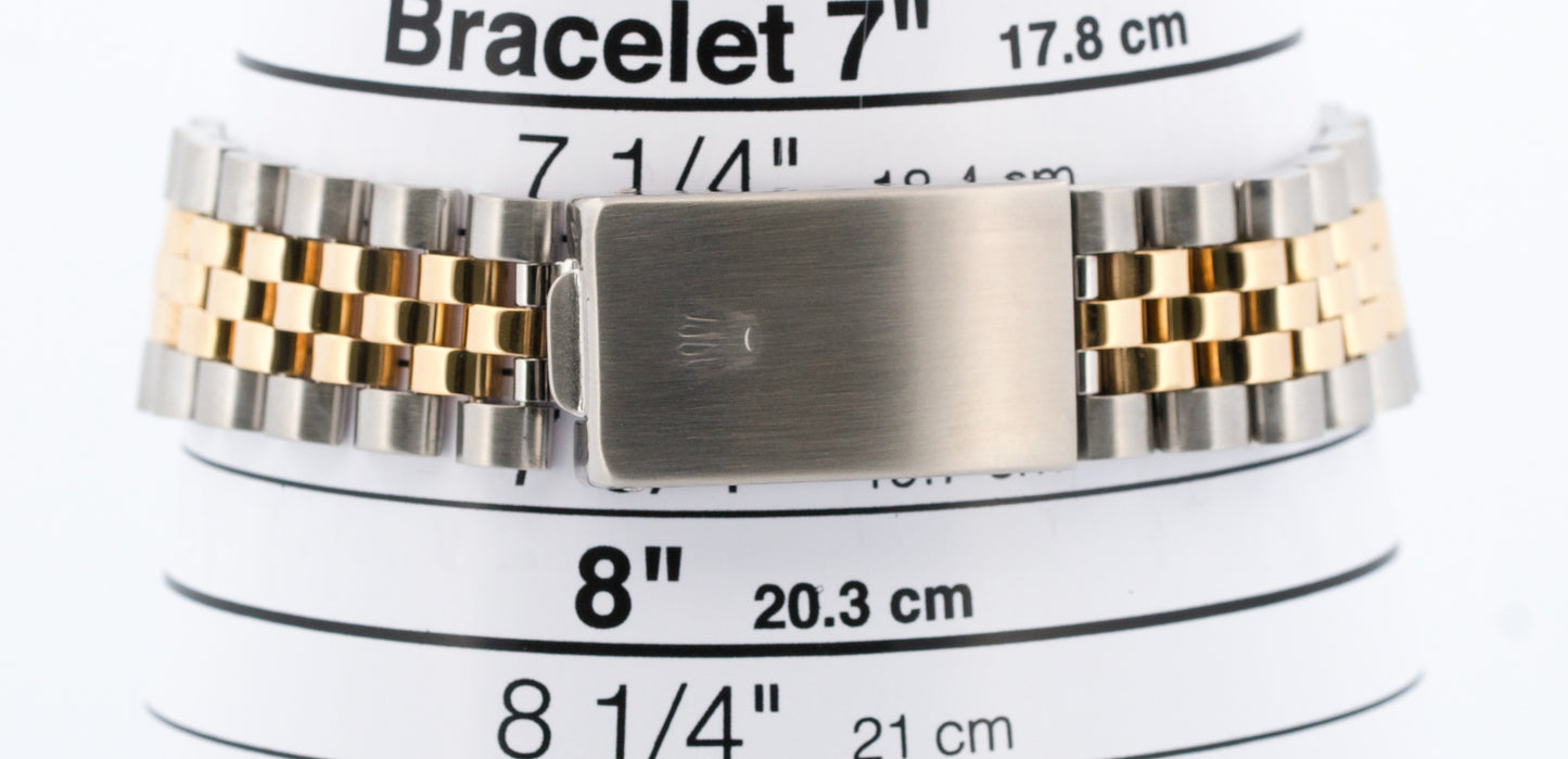 PAPERS Rolex DateJust 36mm BLUE Two-Tone 18K Yellow Gold Steel JUBILEE 16013 BOX