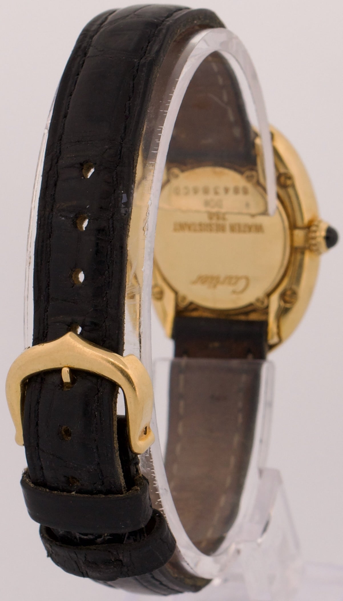 Ladies Cartier Baignoire IVORY ROMAN 18K Yellow Gold Quartz 23mm 1954 W1506056