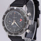 Men's Vintage Croton Chronomaster Aviator 38mm Black Chronograph Watch 105-25249