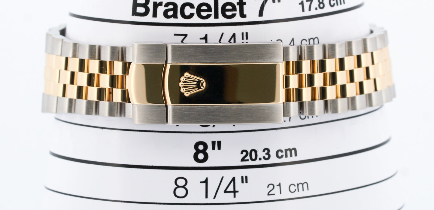 2024 PAPERS Rolex DateJust 41 BLACK 18K Gold Steel JUBILEE 41mm 126333 Watch BOX