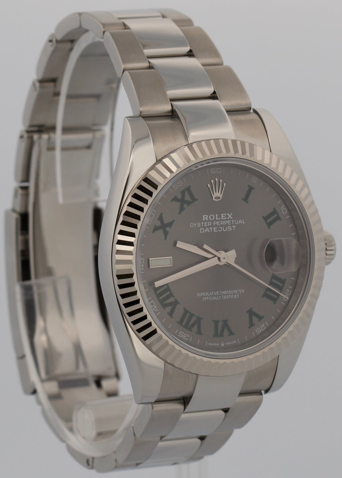 Rolex Datejust 41 126334 Wimbledon Roman 18K Gold Steel Oyster 41mm Watch
