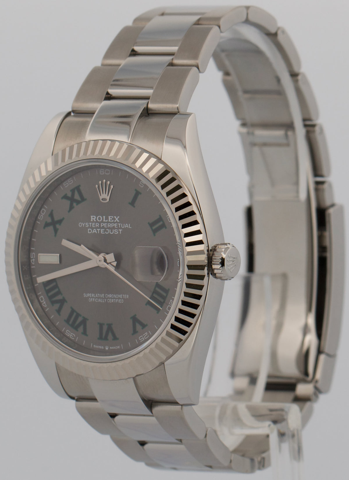 Rolex Datejust 41 126334 Wimbledon Roman 18K Gold Steel Oyster 41mm Watch