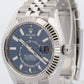Rolex Sky-Dweller BLUE Stainless Steel 18K White Gold 42mm JUBILEE 326934 BOX