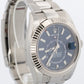 STICKERED Rolex Sky-Dweller 326934 BLUE 42mm Steel OYSTER 18K Gold Watch BOX