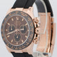 2023 Rolex Daytona CHOCOLATE Brown 18K Rose Gold 40mm Oysterflex 116515 LN BOX