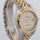 Rolex DateJust WHITE Pyramid Two-Tone Yellow Gold Steel 36mm 116233 Watch