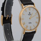 Rolex Cellini WHITE ROMAN 18K Yellow Gold Manual Black Leather 32mm 4112 Watch