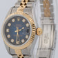 PAPERS Ladies Rolex DateJust BLUE VIGNETTE DIAMOND 18K Jubilee 26mm 79173 BOX