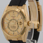 2023 Rolex Sky-Dweller 326238 Champagne 18K Gold Oysterflex 42mm Box Papers