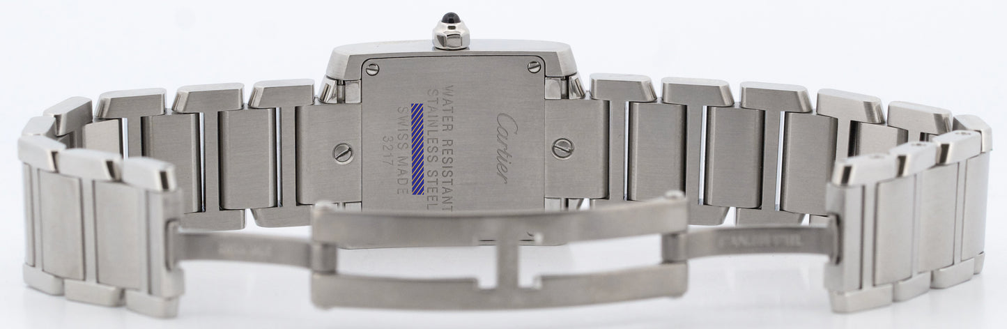 2021 PAPERS Cartier Tank Francaise 20mm IVORY Quartz Steel W51008Q3 3217 BOX