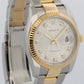 PAPERS Rolex DateJust 36mm SILVER JUBILEE DIAMOND 18K Yellow Gold 116233 BOX