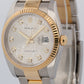 PAPERS Rolex DateJust 36mm SILVER JUBILEE DIAMOND 18K Yellow Gold 116233 BOX