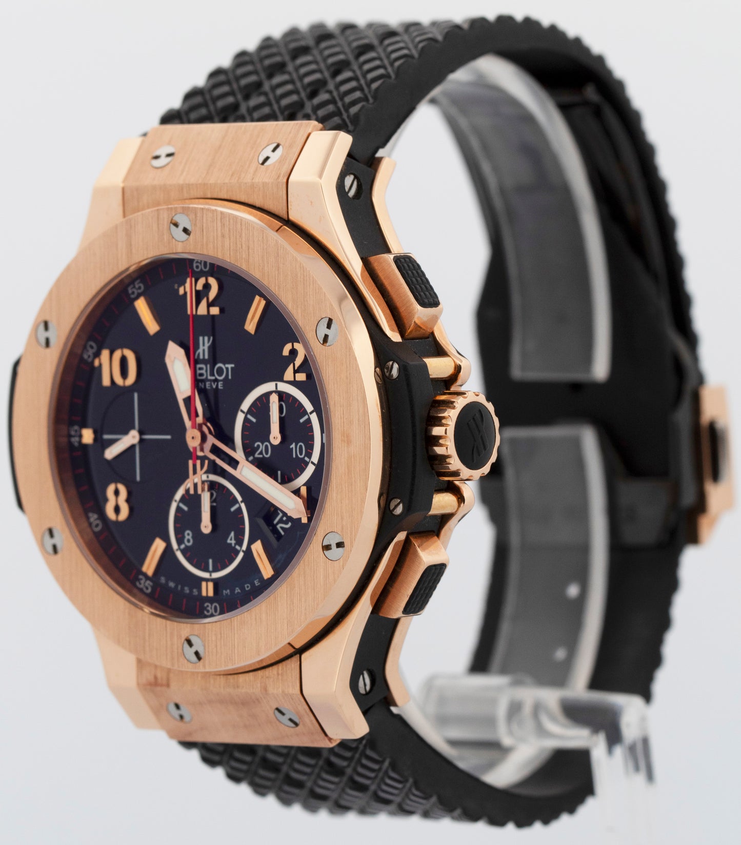 PAPERS Hublot Big Bang BLACK 18K Rose Gold 44mm 301.PX.1180.RX Watch BOX