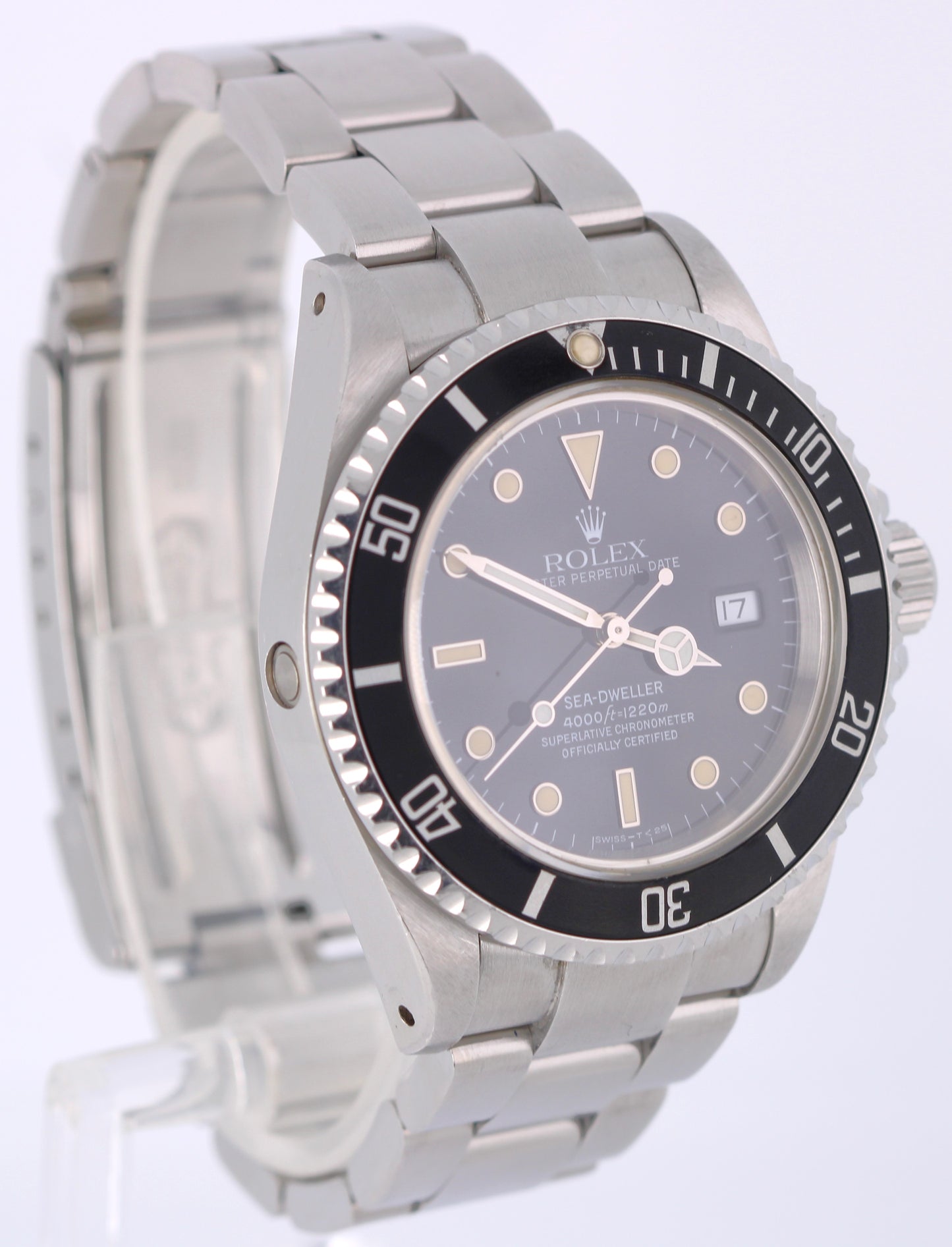 Rolex Sea-Dweller Stainless Steel Black 40mm CREAM PATINA 16600 Watch