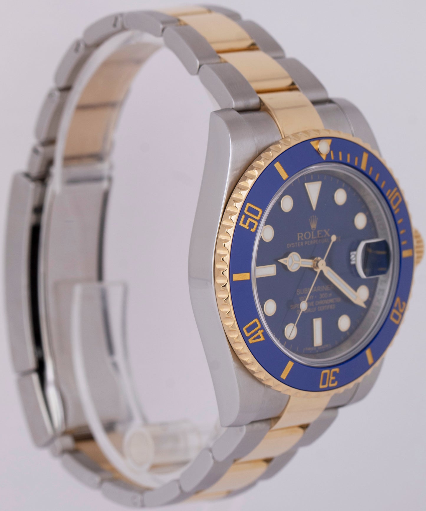 MINT PAPERS Rolex Submariner Date Two-Tone 18K Gold Steel Ceramic 116613 LB BOX