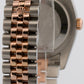 2006 Rolex DateJust 36mm MOP Roman 18K Rose Gold Steel Jubilee 116231 Box Papers