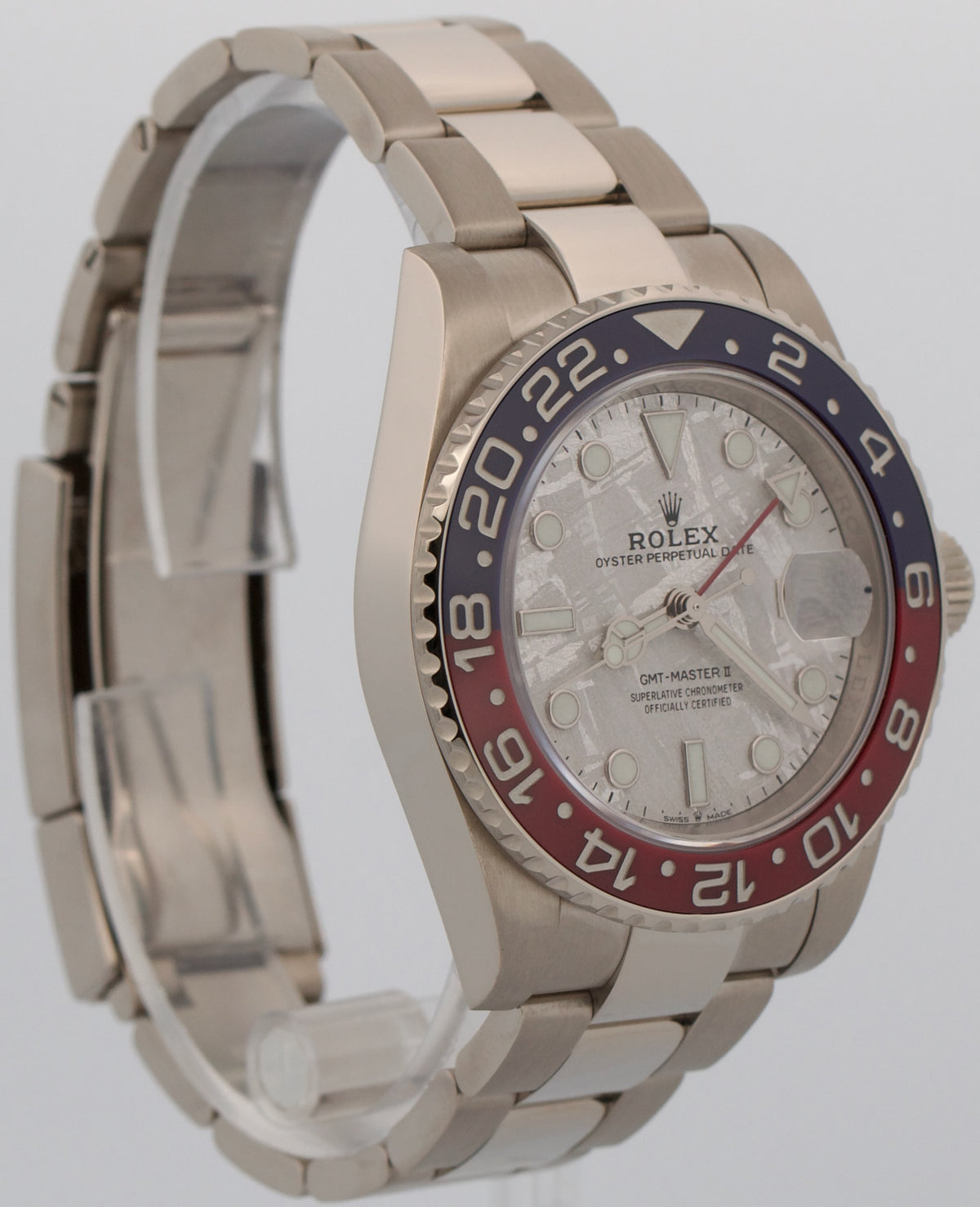 2019 Rolex GMT-Master II 116719 BLRO Meteorite Pepsi 18K Gold Watch Box Papers