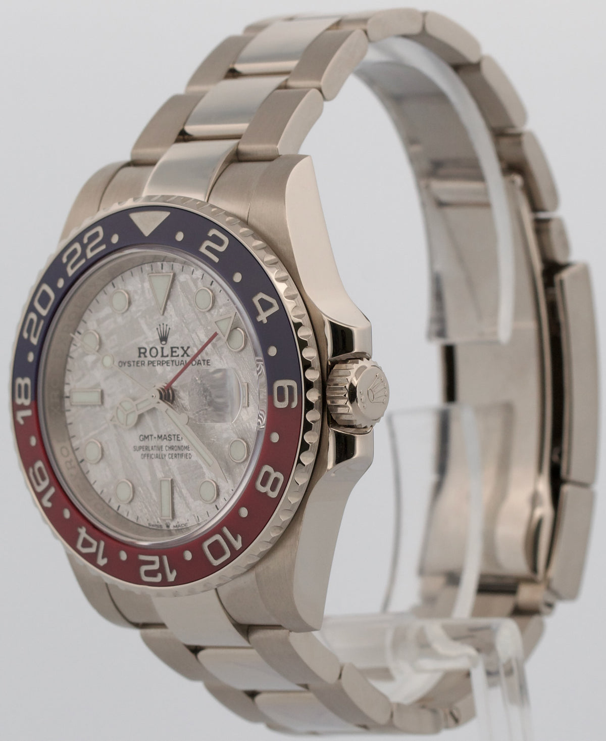 2019 Rolex GMT-Master II 116719 BLRO Meteorite Pepsi 18K Gold Watch Box Papers