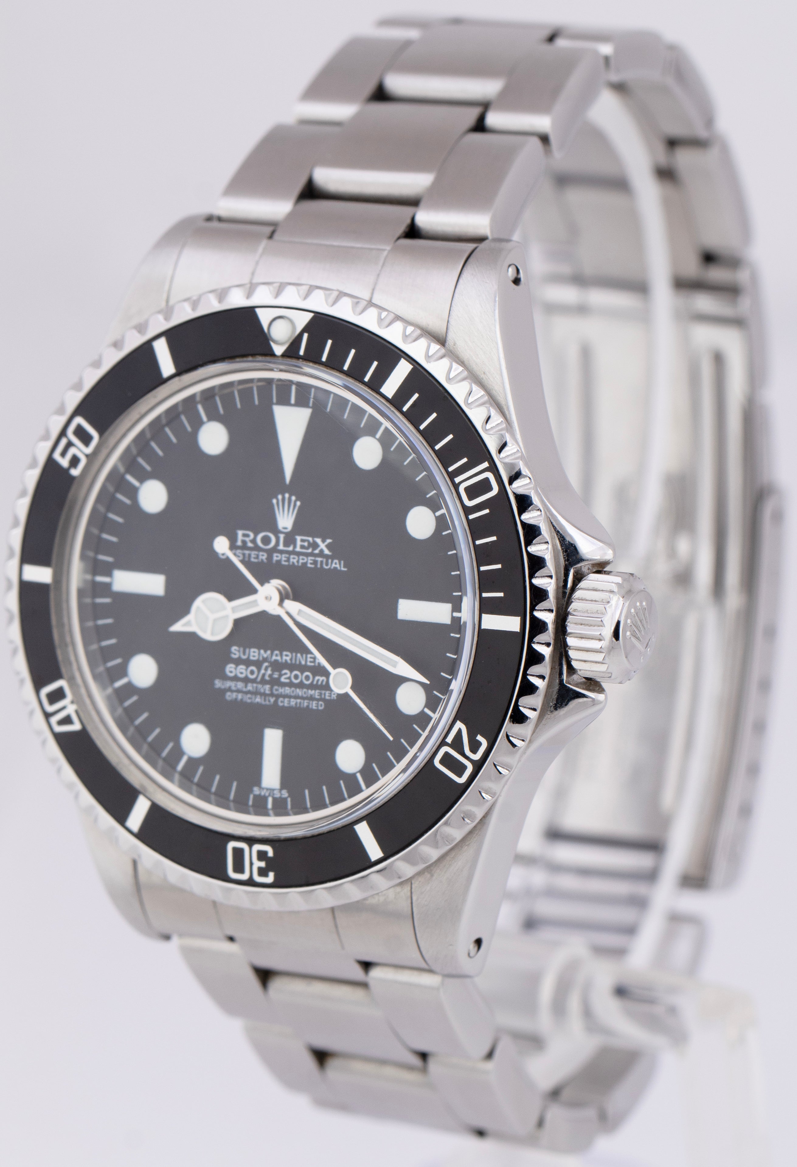 Vintage 1962 Rolex Submariner Black Automatic Stainless Steel 40mm Watch 5512