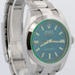 2021 PAPERS Rolex Milgauss BLUE 40mm Steel Z-Blue Green 116400 GV Steel BOX