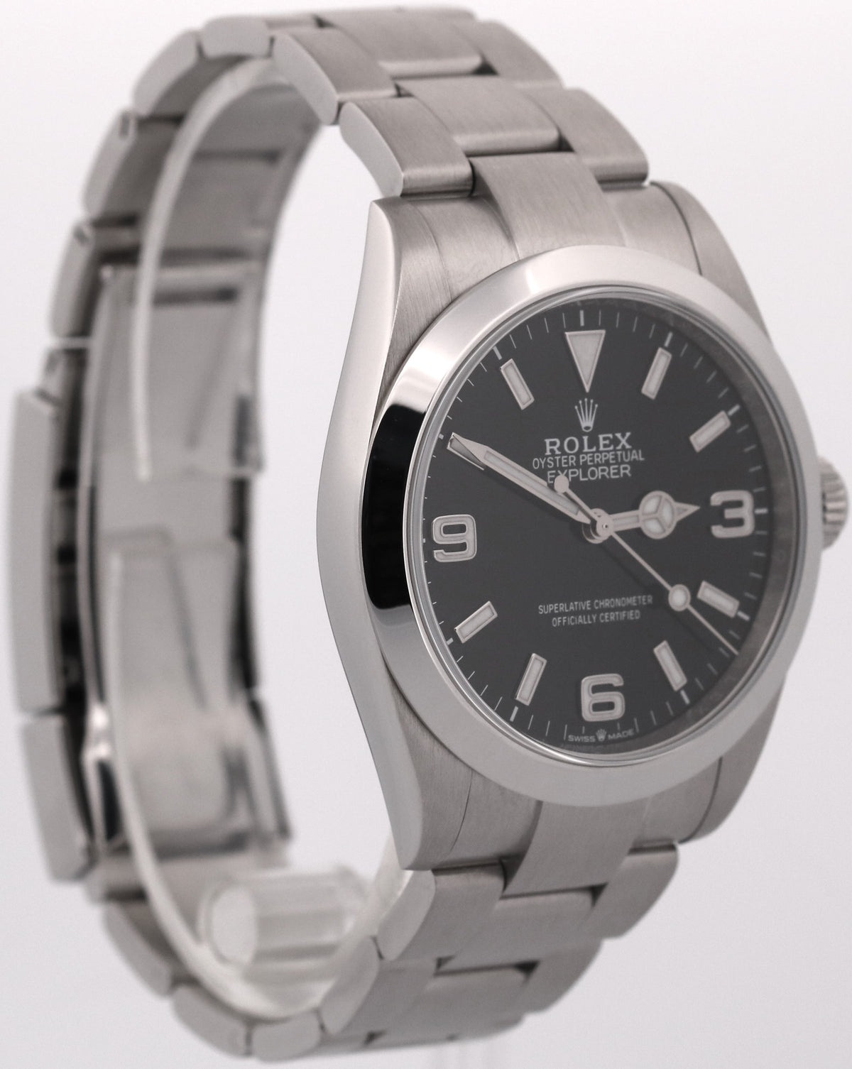 2023 Rolex Explorer I 224270 Black Stainless Steel Oyster 40mm Watch Box Papers