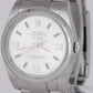 MINT Rolex Oyster Perpetual Air-King Silver Blue Stainless 34mm Watch 114200