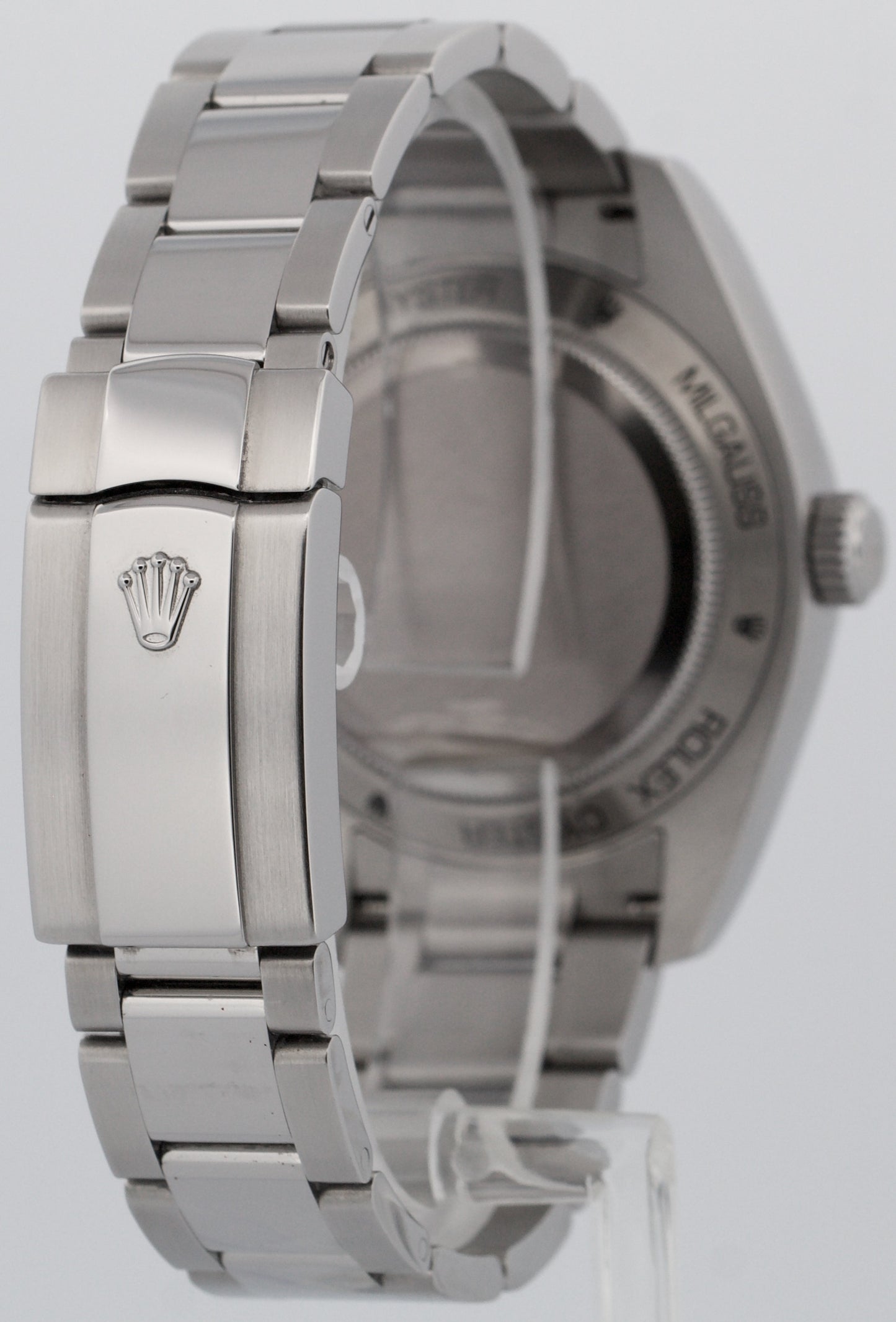 2022 PAPERS Rolex Milgauss WHITE Orange Stainless Steel 40mm Watch 116400 BOX