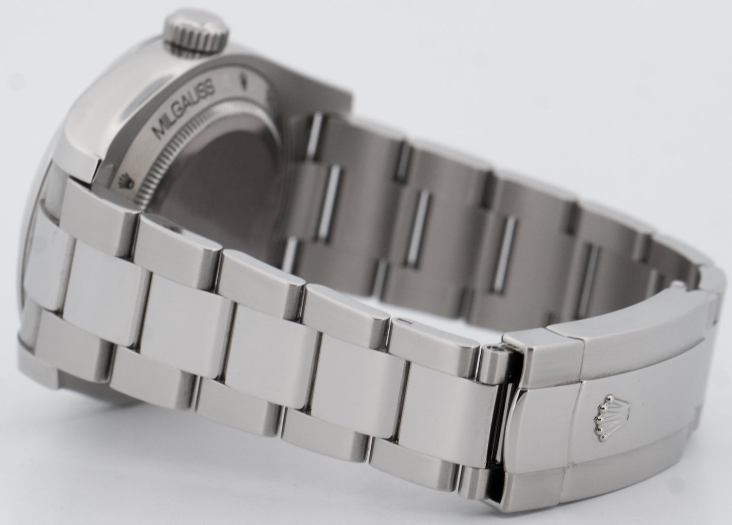 2022 PAPERS Rolex Milgauss WHITE Orange Stainless Steel 40mm Watch 116400 BOX