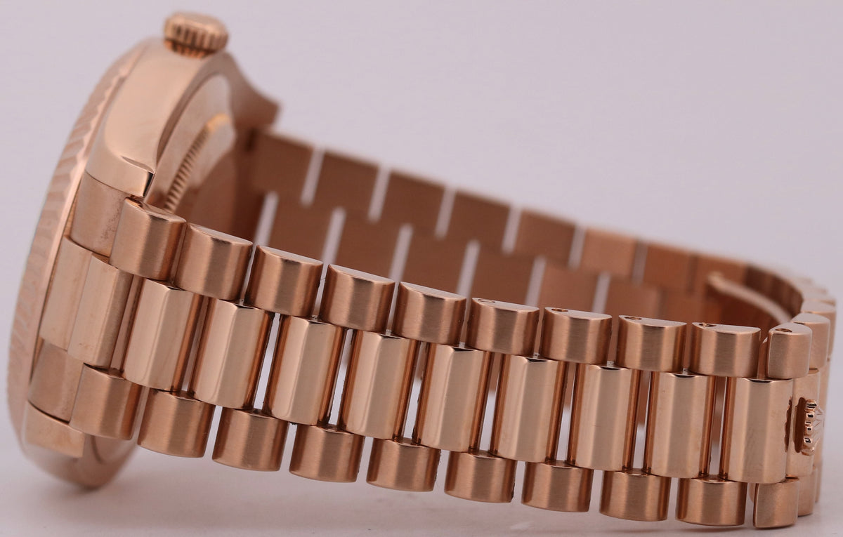 2012 Rolex Day-Date II President 218235 41mm Chocolate Wave 18K Gold Box Papers